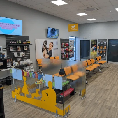 Reception and seating at The Pet Vet Portsmouth