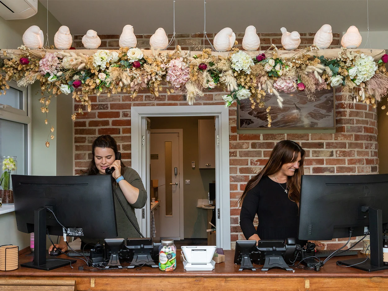 Reception desk at The Guildford Vet
