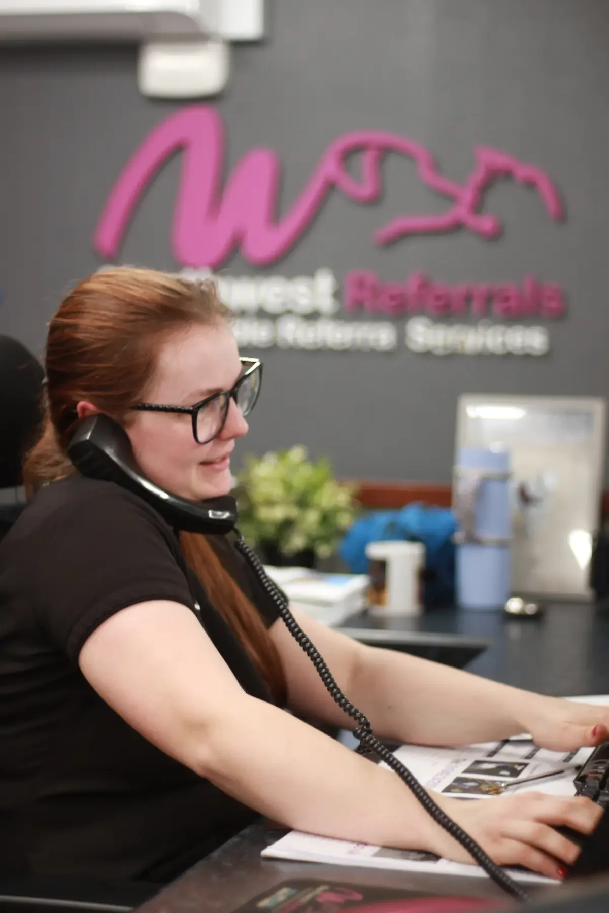 Reception desk at Northwest Referrals