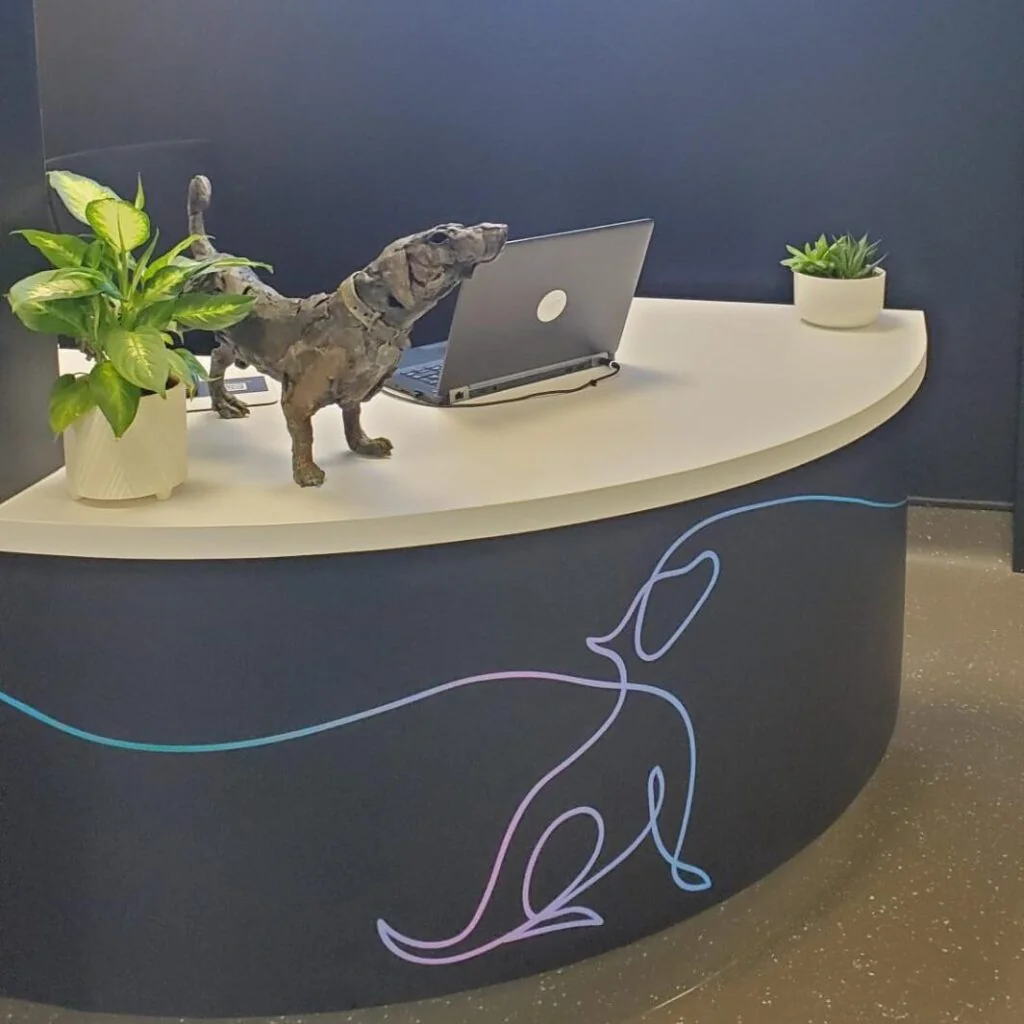 Reception desk at Movement Referrals in Preston Brook, Runcorn