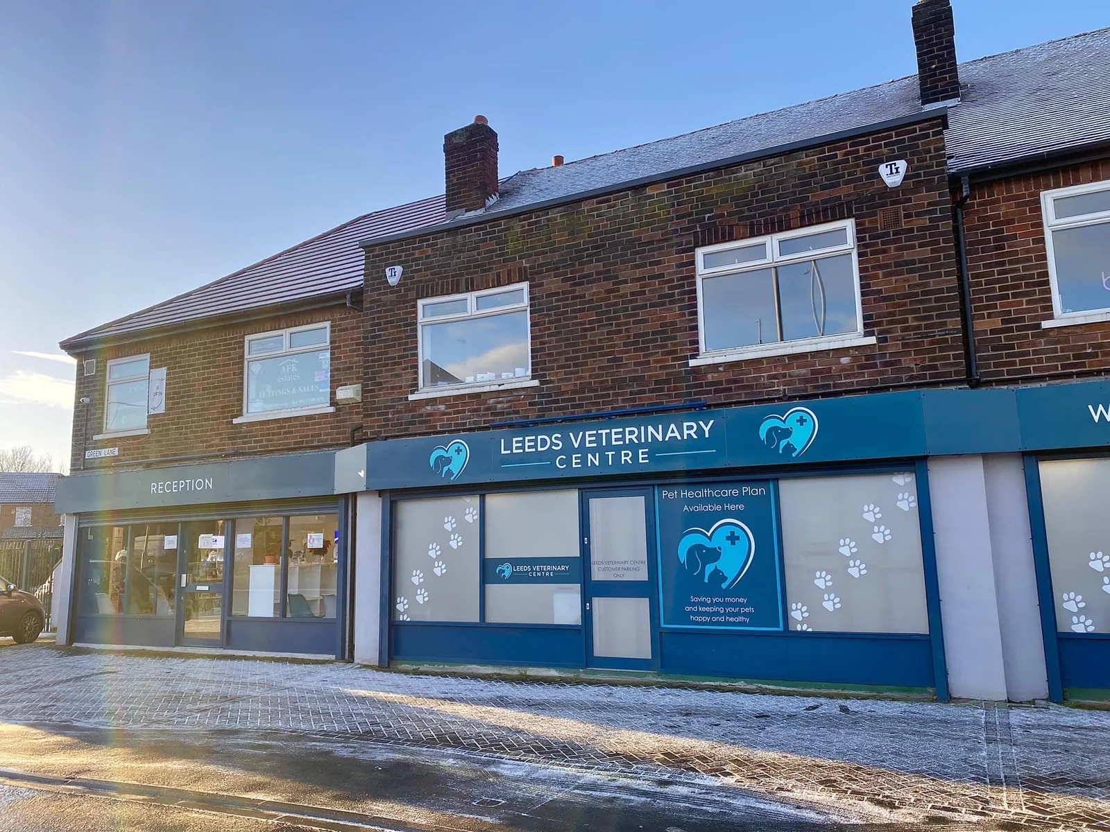 Leeds Veterinary Centre shopfront on Green Lane in Crossgates