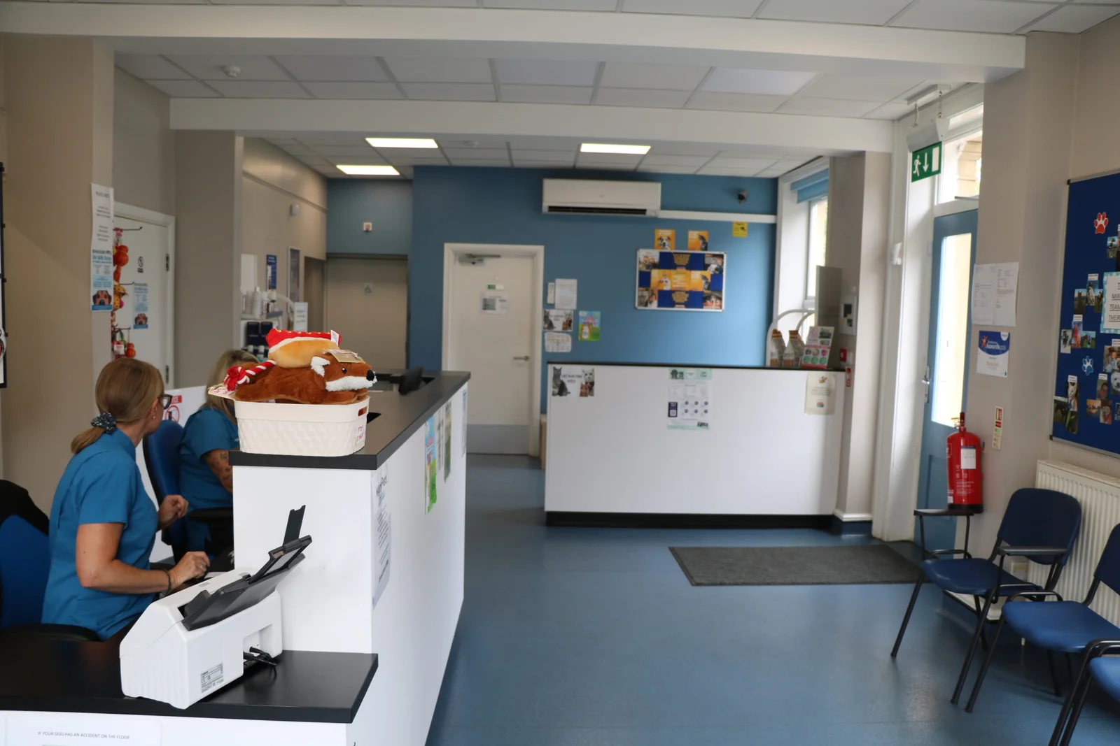 Reception and waiting area at Donaldson’s Vets Mirfield surgery