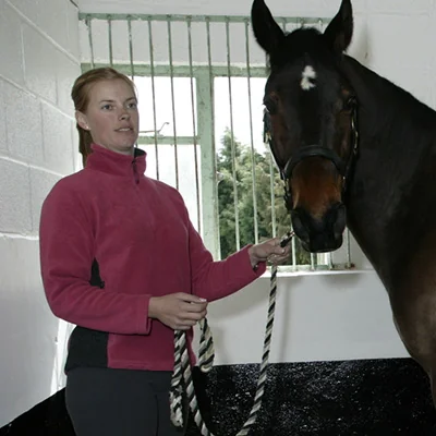 Jennie Scott of The George Equine Vets working with a horse