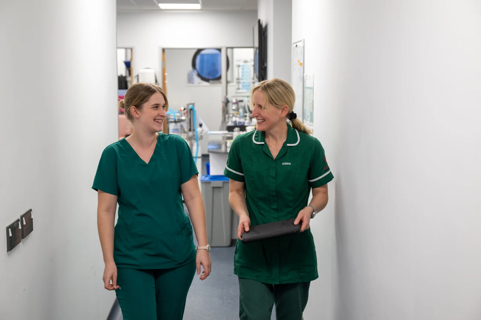 Southwater Veterinary Group nurses in the Telford clinic treatment area
