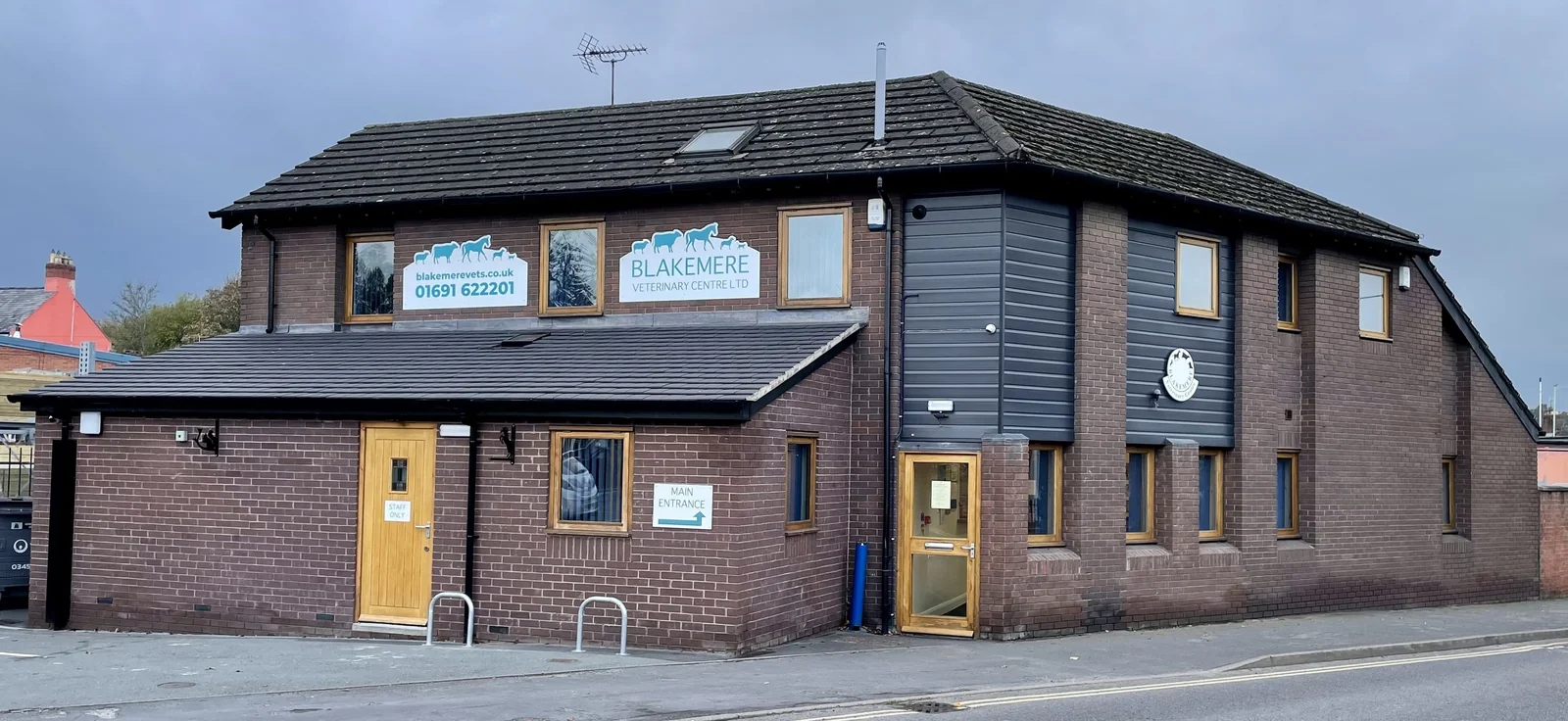 Blakemere Veterinary Centre building on Talbot Street in Ellesmere