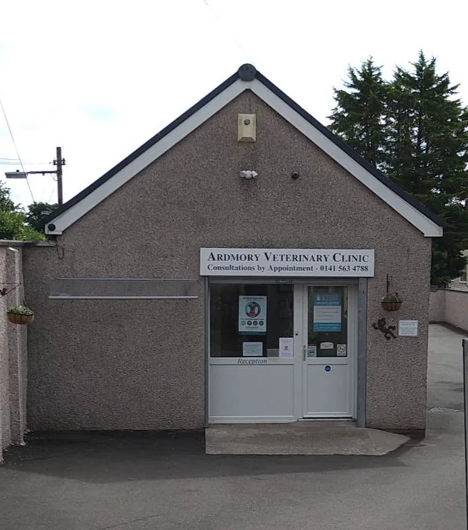 Ardmory Veterinary Clinic entrance in Glasgow
