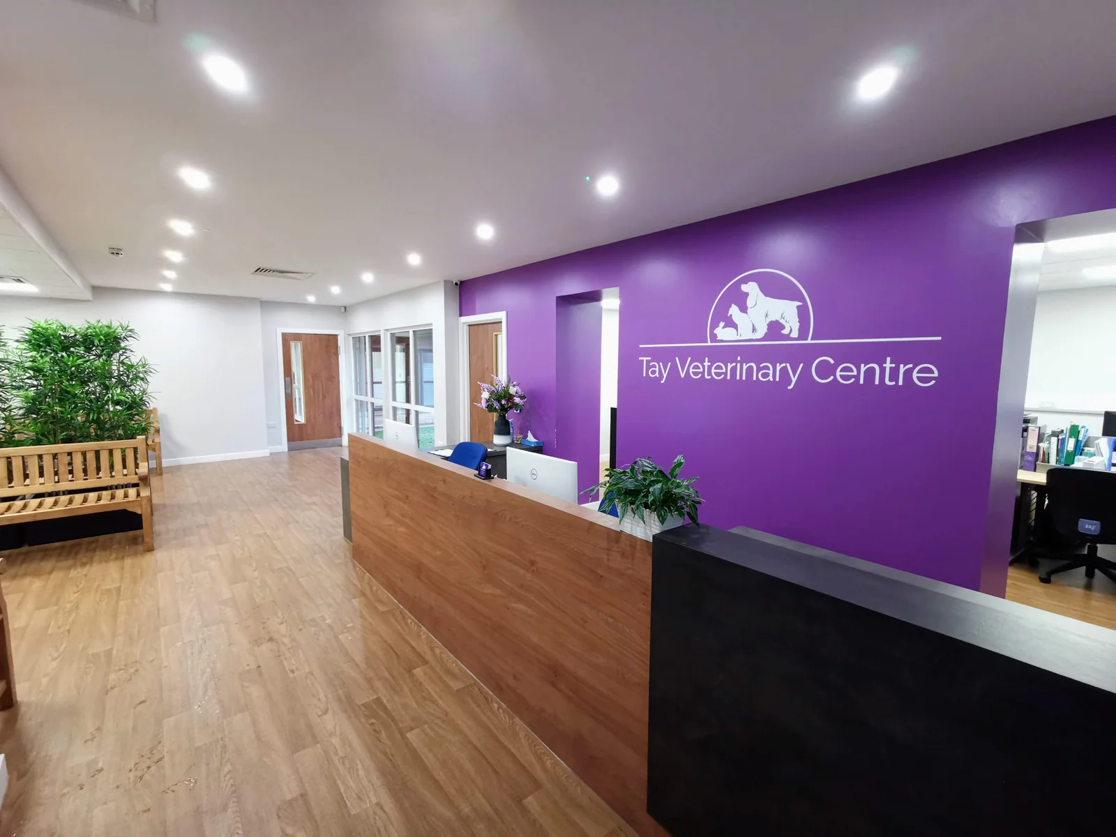Tay Veterinary Centre reception and waiting area in Dundee