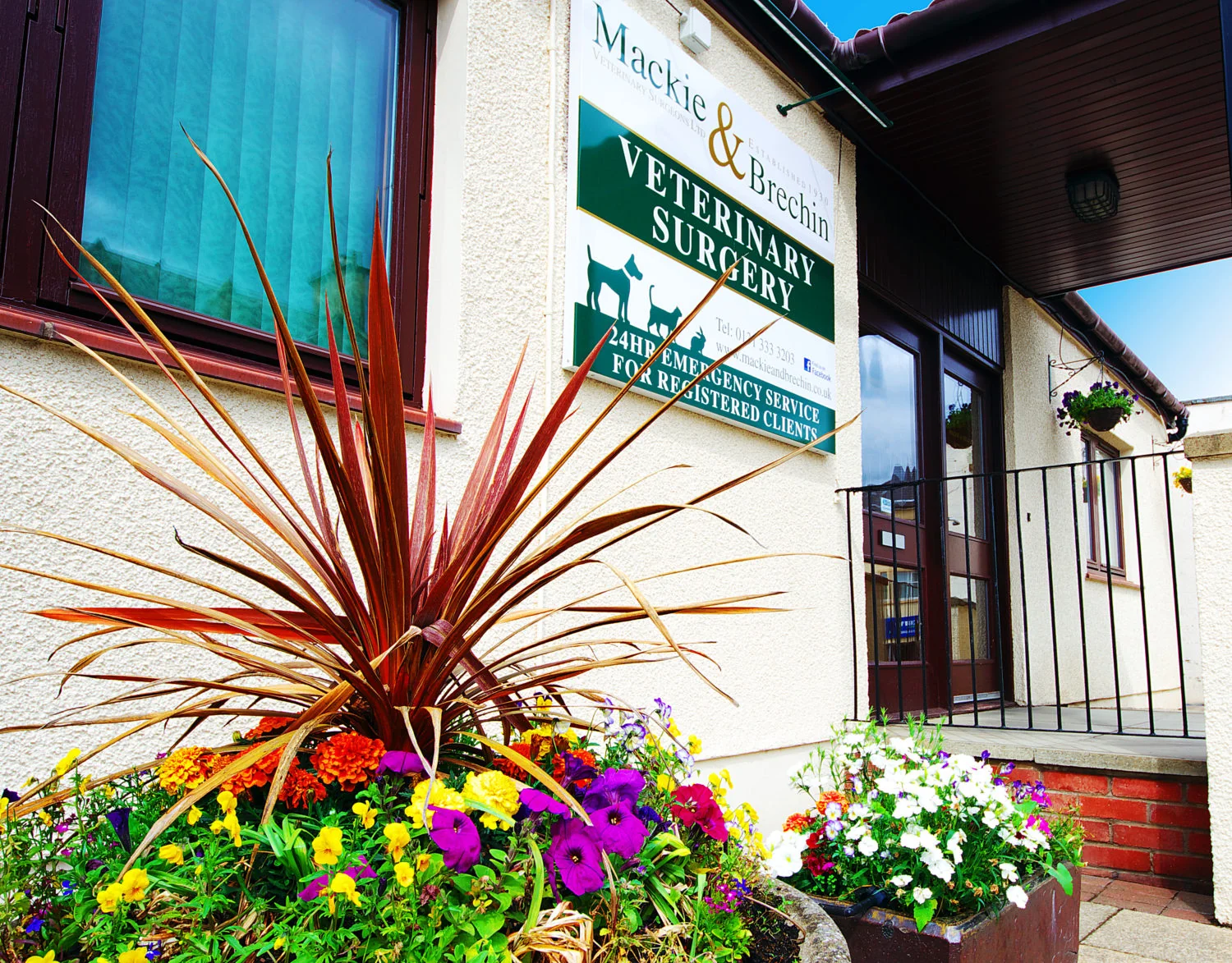 Mackie and Brechin Veterinary Surgery entrance in Kirkliston