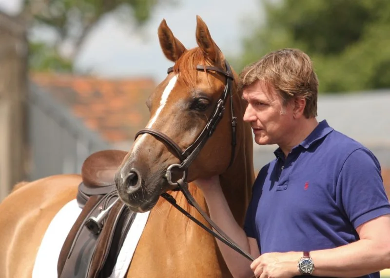 Ballinger Equine team member with a horse