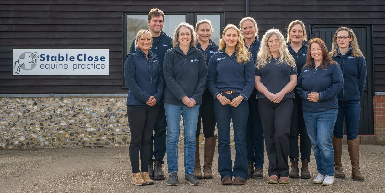Stable Close Equine Practice team outside the practice