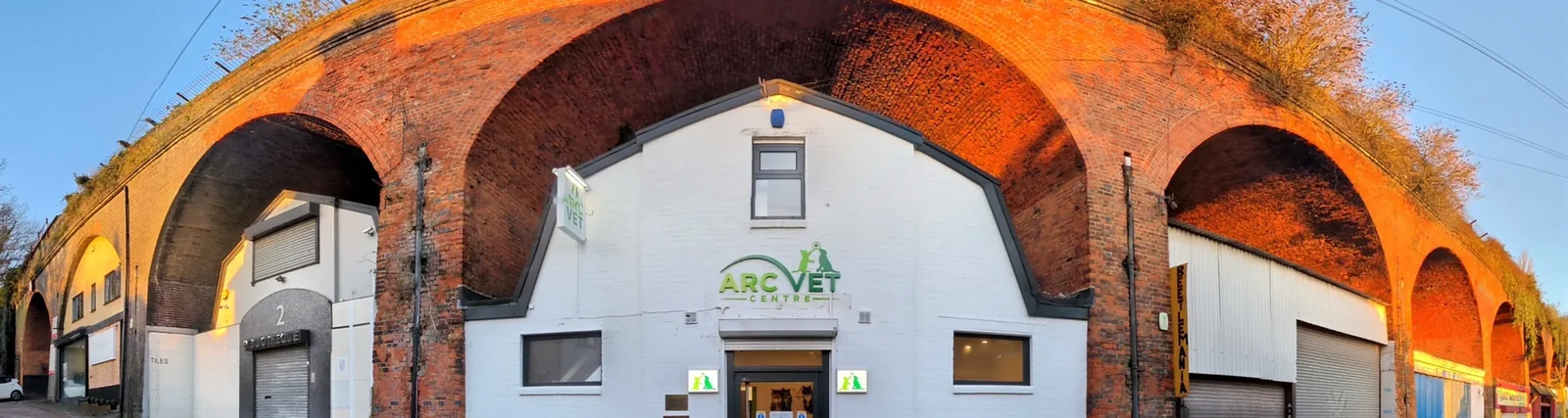 Arc Veterinary Centre exterior beneath the viaduct in Muswell Hill