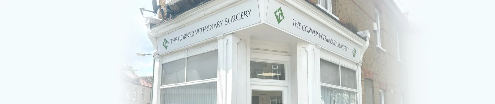 The Corner Veterinary Surgery entrance on Stayton Road in Sutton
